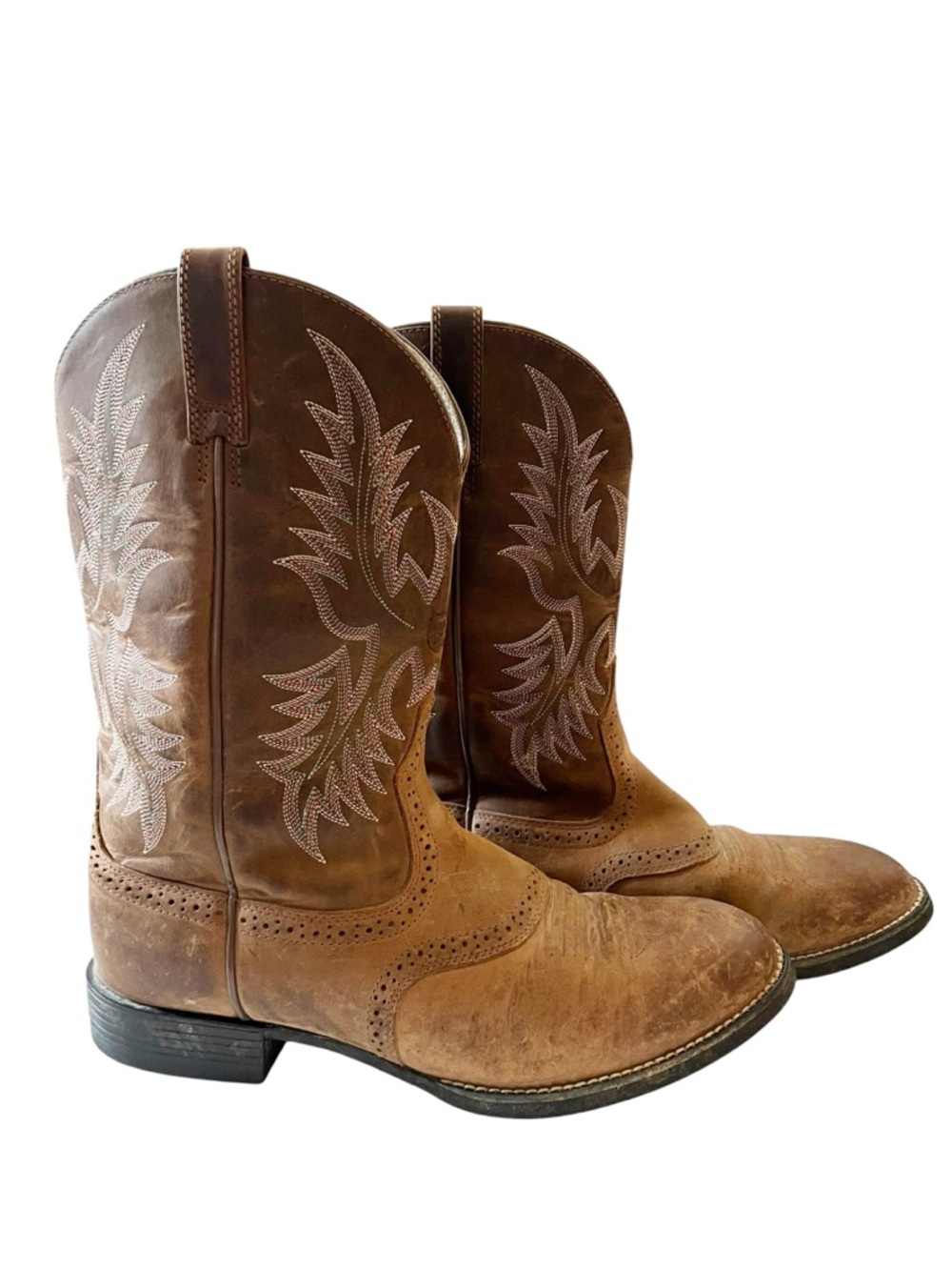 Ariat Womens Heritage Stockman Western Boots Driftwood Brown- Sz 10B